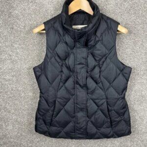 Eddie Bauer Premium Goose Down Full Zip Vest‎ Women's Size Large Puffer Black